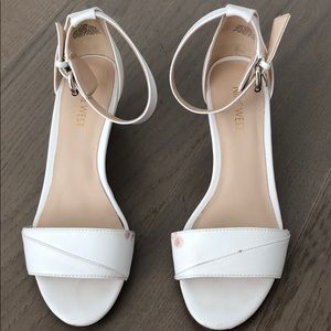 White Nine West Sandals